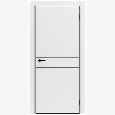 Полотно PORTA-52 4AB Alaska (кромка AL, молдинг AL, цвет черный)